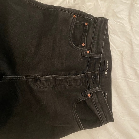 Black button up straight leg jeans - Picture 3 of 6
